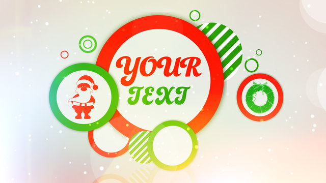 Circular Christmas-Themed Title