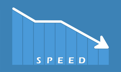 Fototapeta premium Speed - decreasing graph