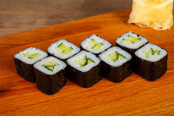 Japanese roll with cucumber