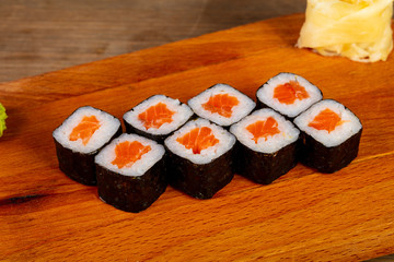 Japanese roll with salmon