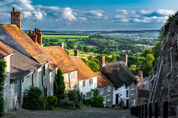 Gold Hill in Shaftesbury, Dorset, England
