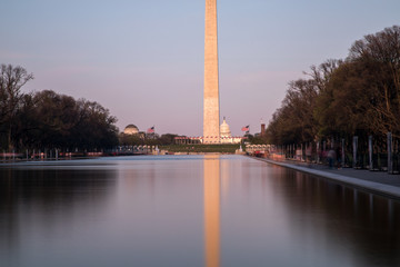 Washington DC Monuments Cherry Blossoms
