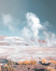 Geysers del Tatio Atacama Desert in Chile