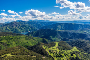 Naklejka premium Summer landscape (view from the Mountains of Collsacabra, Catalonia, Spain)
