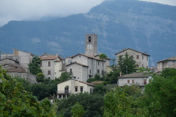 Fototapeta na wymiar Paggese village, Piceno county, Marche region, Italy