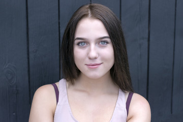 Fototapeta premium Portrait of beautiful pretty smiling girl