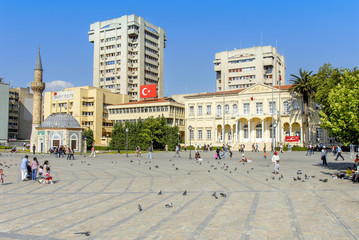 Izmir, Turkey, 23 May 2008: Government House at Konak Square