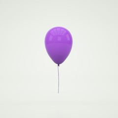 Violet balloon flying