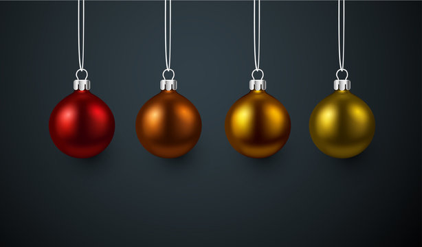 Round gradient color Christmas balls. New Year decor.