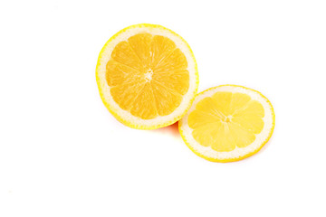 Fototapeta na wymiar Slice of lemon isolated on white background