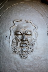 Snakehead at  entrance gate of the Burschenschaftsdenkmal in Eisenach, Germany