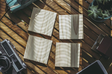 木製テキストスペース 4文字