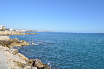 Fototapeta na wymiar The Royal Apollonia Beach Limassol in Cyprus