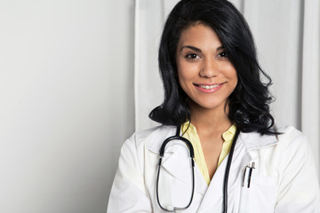 Diverse and empowered doctor ready for work.
