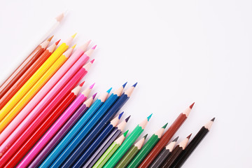 Pencil Colour isolated on white background