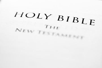 The holy bible close up