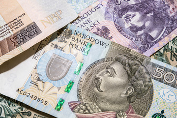 Obraz na płótnie Canvas polish money background, 500 zlotych