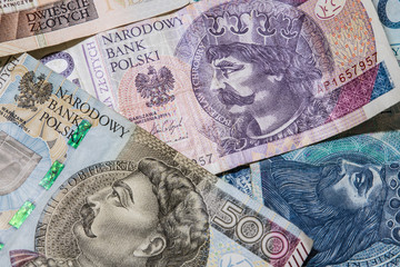 polish money background, 500 zlotych