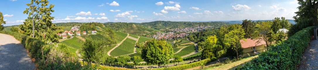 vineyard landscape near stuttgart germany high definition panorama
