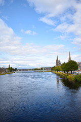 Fototapeta na wymiar Inverness- the Capital of the Highlands. Inverness, Scotland, UK, August, 2018