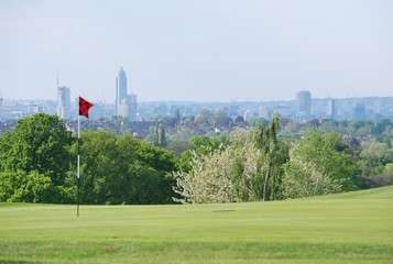 Golf Course with London City View