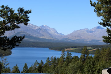 Beautiful view at Rondane national park, picture taken on the famous  Sohlbergplassen