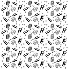 Fast food Wrap paper. Burger texture. Restaurant pattern mock up  