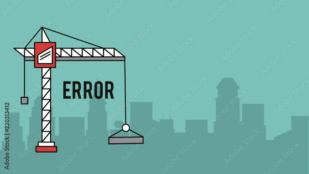 Poster under construction website error 404 high definition animation colorful scenes