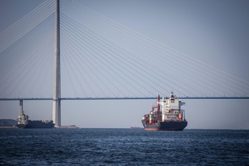 Sea freight transportation.