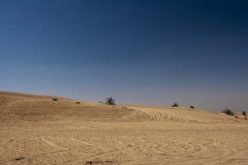 Fototapeta na wymiar Desert under the blue sky