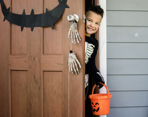 Little boy dressed up for Halloween