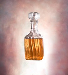 falling whiskey bottle - obrazy, fototapety, plakaty