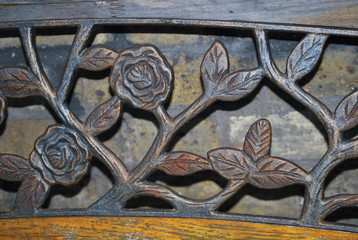 Garden Bench Close Up