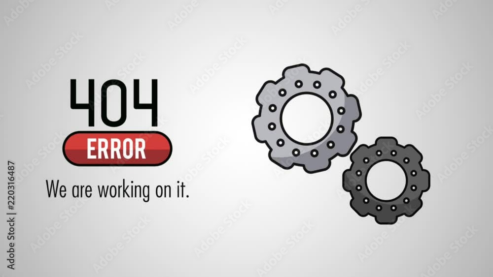 Aufkleber under construction website error 404 high definition animation colorful scenes