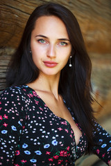 Naklejka premium Portrait of beautiful young woman