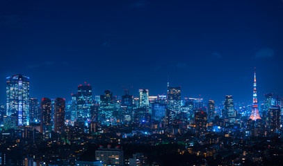 Nachtzicht in Tokio