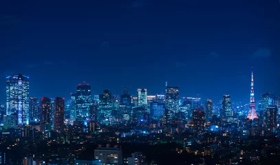 Keuken foto achterwand Tokio Nachtzicht in Tokio