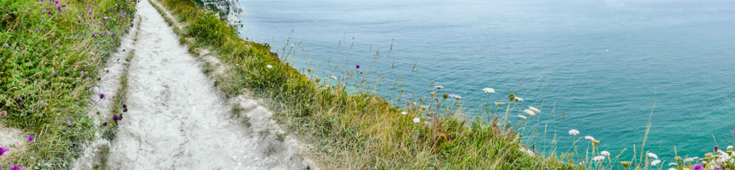 Way on White Cliffs of Dover Weg Weiße Klippen