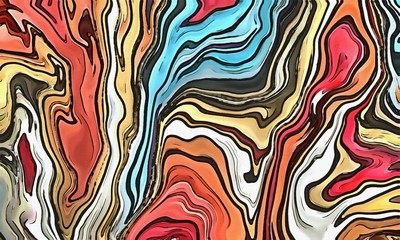 Beautiful shine impressionist artwork. Marbled abstract design. Swirl decor elements. Fantasy art. Marble background. Liquid painting, Graphic drawing. Artistic bright smooth texture. Visual fine art.