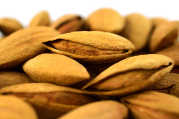 Isolated Pistachio Nuts in a Bowl.