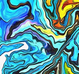 Abstraction painted in oil. Colorful texture background. Multicolored wallpaper graphic design. Pattern for creating artworks and prints. Crazy bright colors style. Cartoon draw.