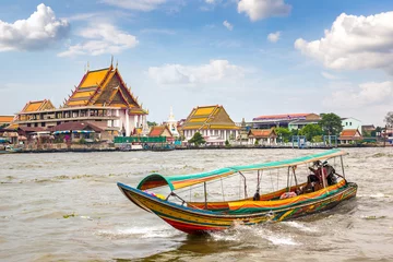 Fotobehang Long tail boat in Bangkok © Sergii Figurnyi