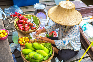 Floating market in Thailand