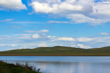 wonderful lake in the steppe