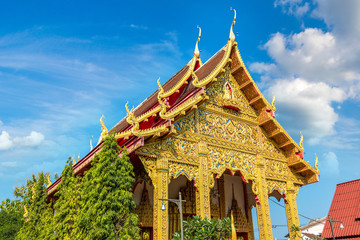 Naklejka premium Buddhists temple in Chiang Mai