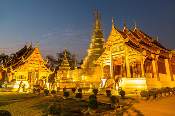 Naklejka premium Wat Phra Singh temple in Chiang Mai