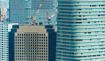 東京・高層ビル群　クローズアップ