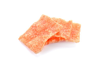 Crispy pork isolated on white background