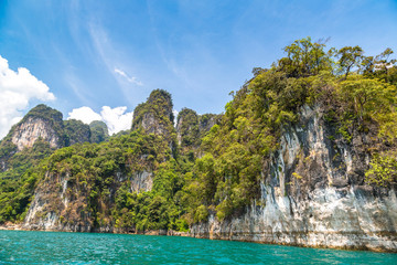 Naklejka na ściany i meble Cheow Lan lake in Thailand