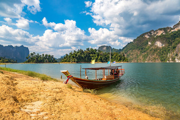 Naklejka na ściany i meble Cheow Lan lake in Thailand